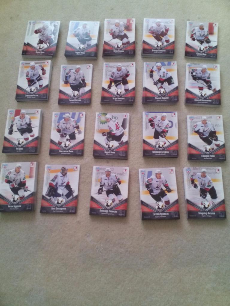 Хоккейные карточки Трактор Челябинск КХЛ 2011/2012 20 штук разные одним лотом