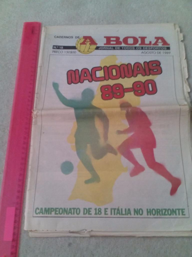 Журнал газетный A BOLA 1989 спецвыпуск посвящённый чемпионату Португалии 89/90