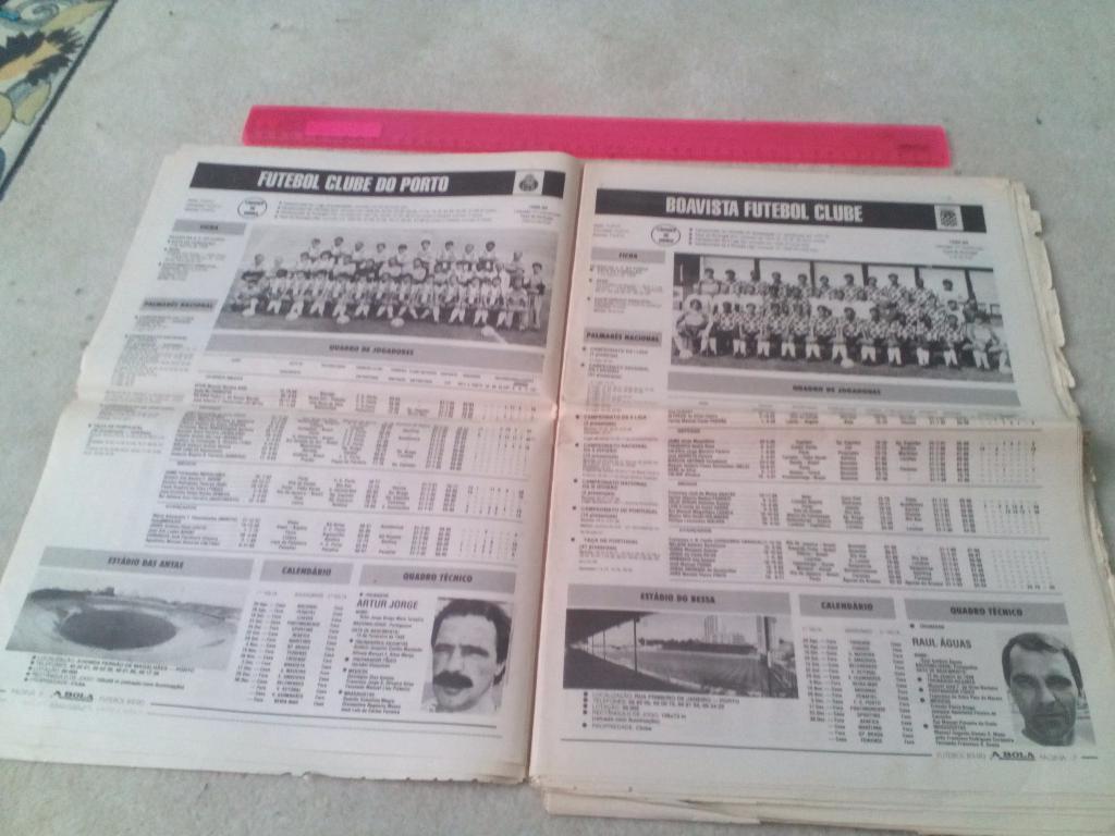 Журнал газетный A BOLA 1989 спецвыпуск посвящённый чемпионату Португалии 89/90 2