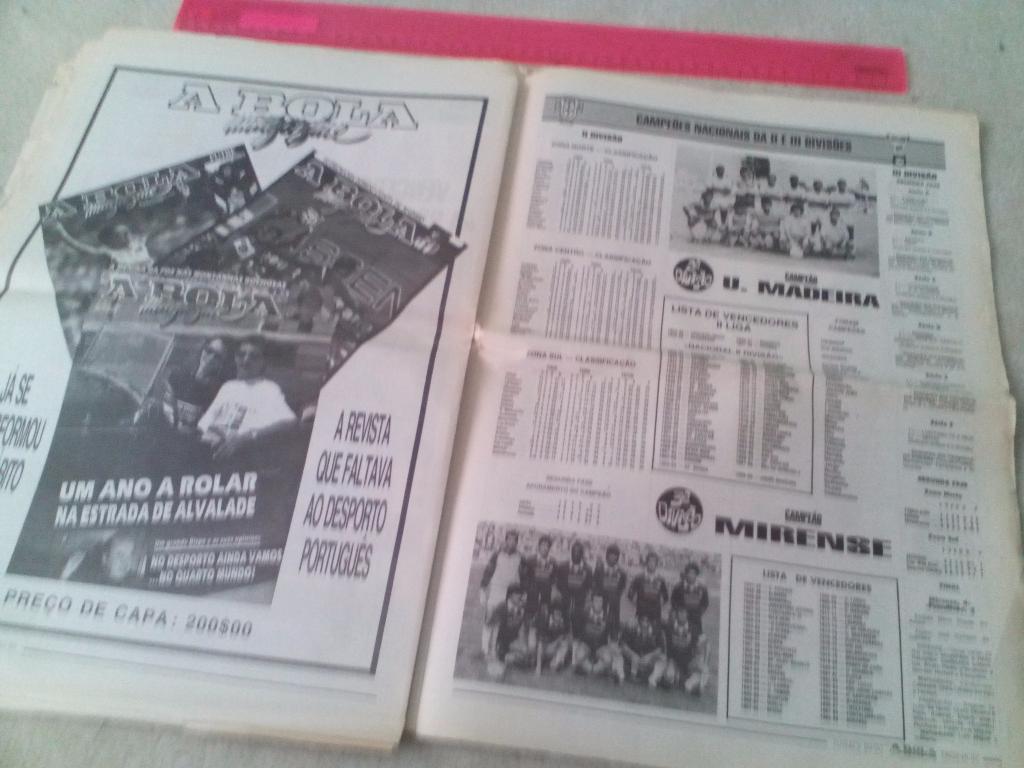 Журнал газетный A BOLA 1989 спецвыпуск посвящённый чемпионату Португалии 89/90 5