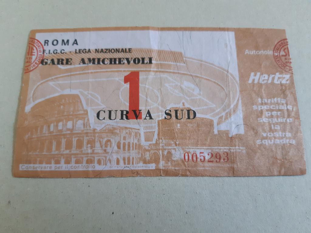 билет Рома Италия - Пахтакор Товаришеский международный матч в честь газеты L