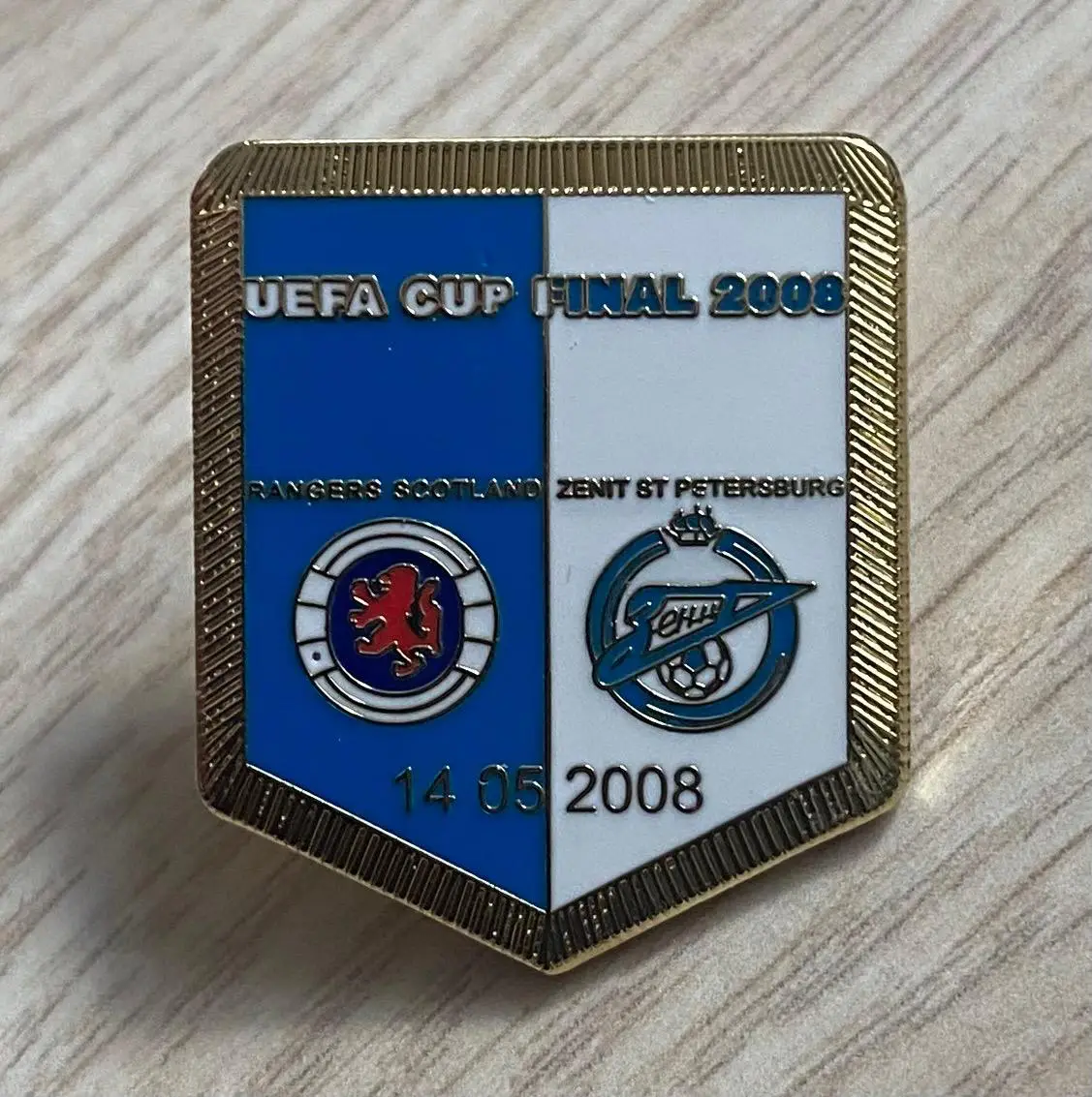 Знак матчевый Глазго Рейнджерс - Зенит 14.05.2008 финал кубок УЕФА