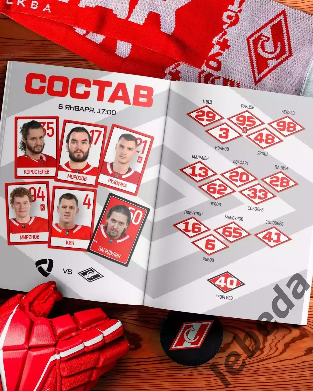 Северсталь Череповец - Спартак Москва - 2025-2026 год. (06.01.26.) 1