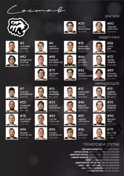 Трактор Челябинск - Динамо Минск Екатеринбург Амур Сибирь - 2025-2026 г. официал 2