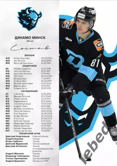 Трактор Челябинск - Динамо Минск Екатеринбург Амур Сибирь - 2025-2026 г. официал 3