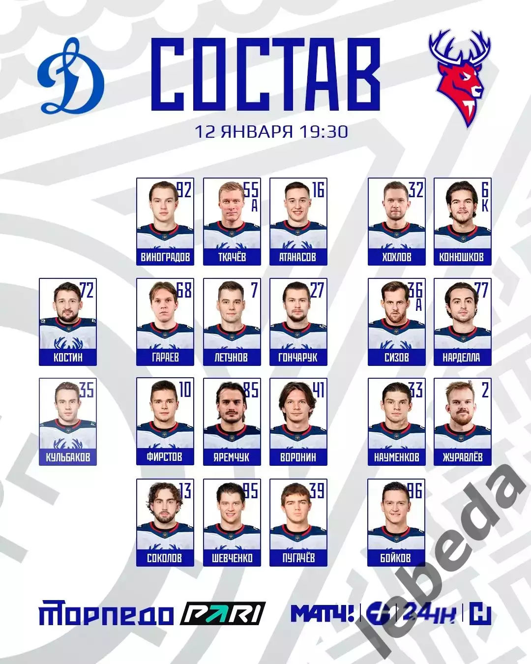 Динамо Москва - Торпедо НН - 2025-2026 год. (12.01.26.) 2