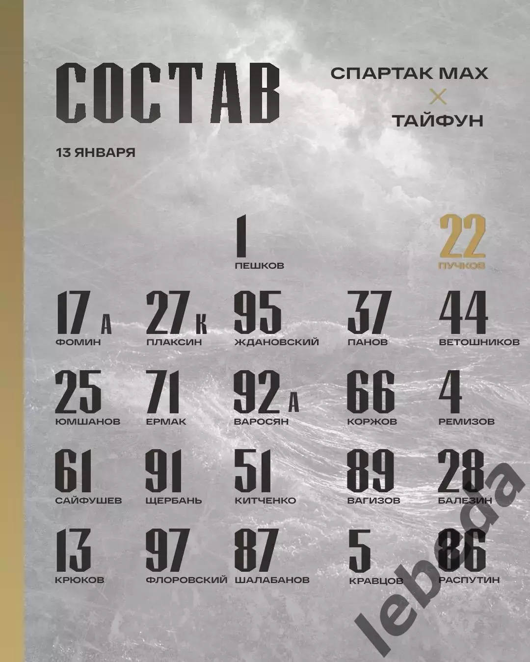 МХК Спартак МАХ - Тайфун Владивосток- 2025-2026 год. (13.01.26.) 1