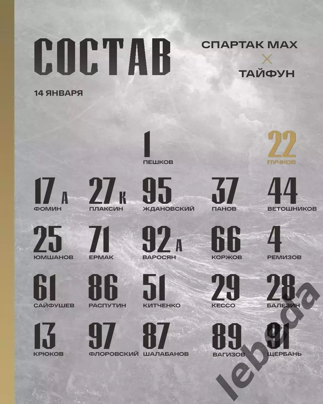 МХК Спартак МАХ - Тайфун Владивосток- 2025-2026 год. (14.01.26.) 1