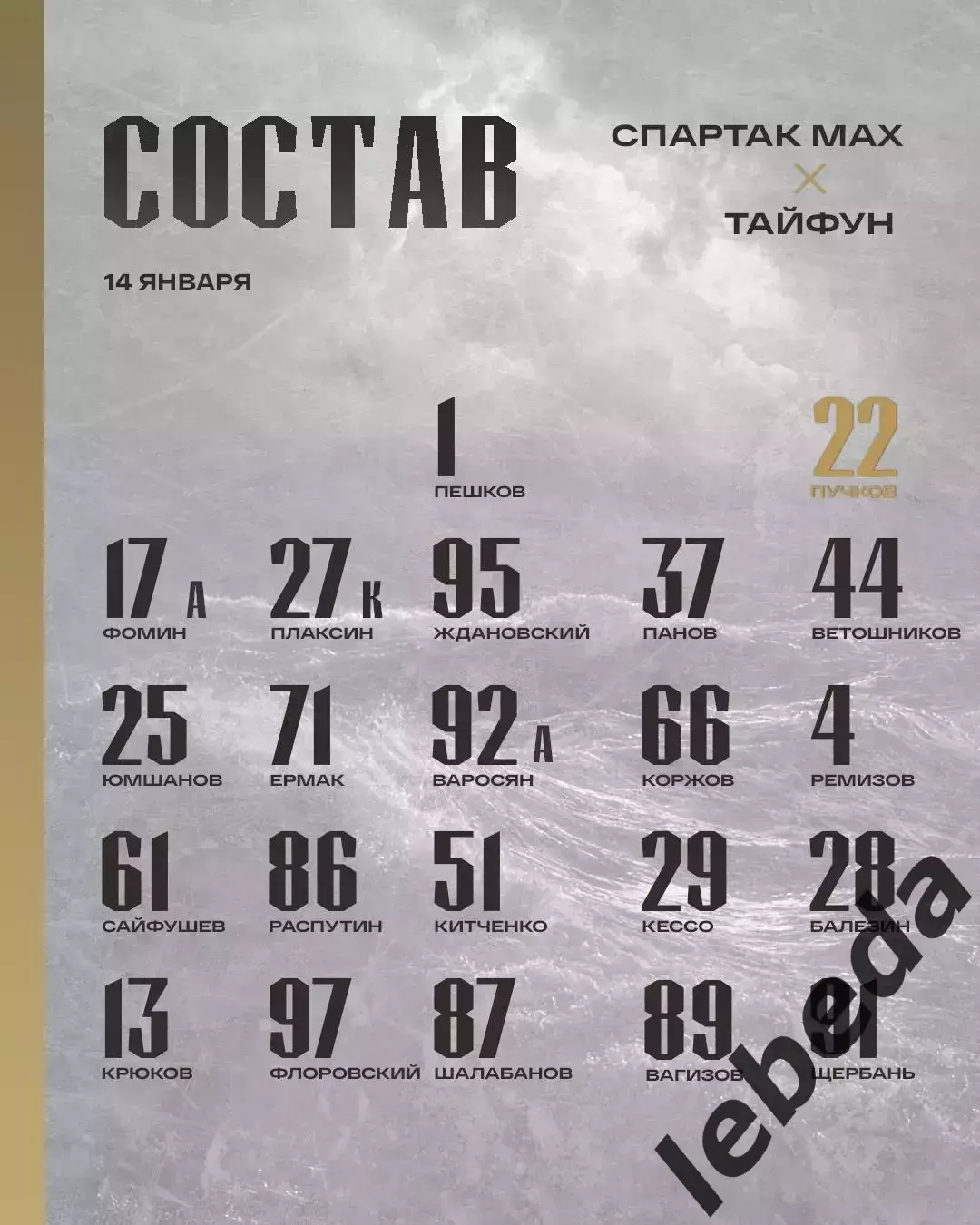 МХК Спартак МАХ - Тайфун Владивосток- 2025-2026 год. (14.01.26.) 2