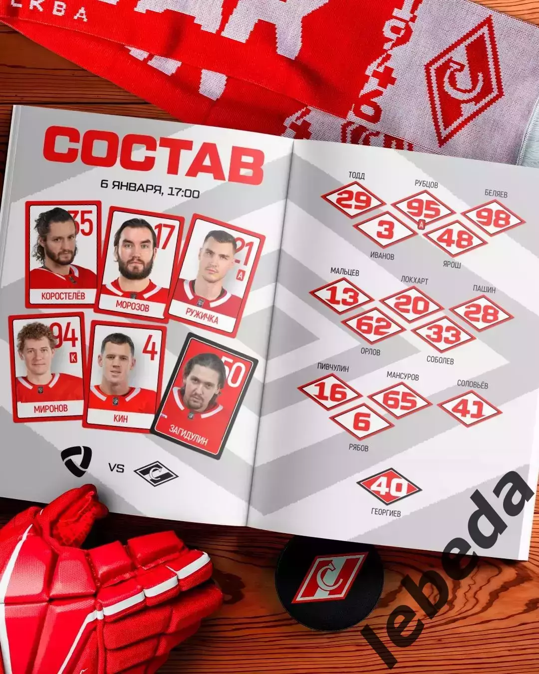 Северсталь Череповец - Спартак Москва - 2025-2026 год. (06.01.26.) 3