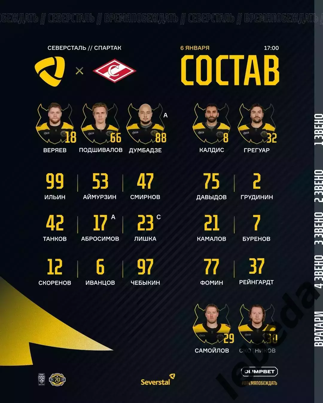 Северсталь Череповец - Спартак Москва - 2025-2026 год. (06.01.26.) 1