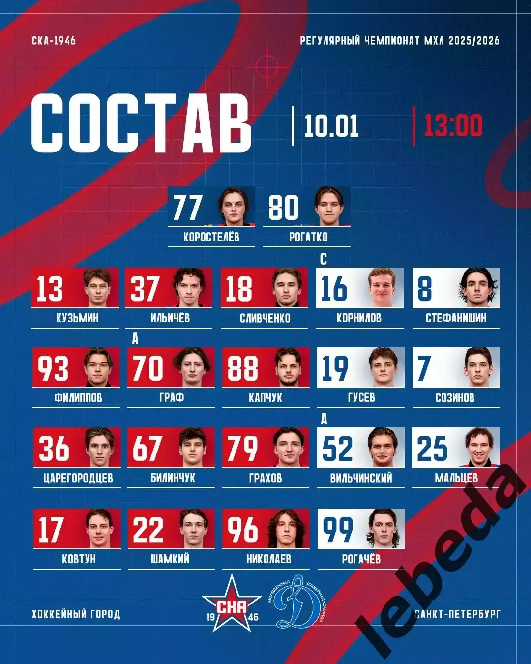 СКА - 1946 - МХК Динамо Москва - 2025-2026 год. (10.01.26.) 1