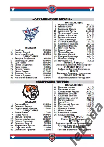 Академия СКА - Сахалинские Акулы / Амурск Тигры / Тайфун - 2025 / 2026. официаль 3
