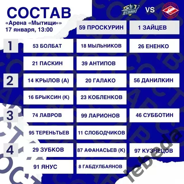 МХК Атлант - МХК Спартак МАХ Москва - 2025-2026 год. (17.01.26.) 1