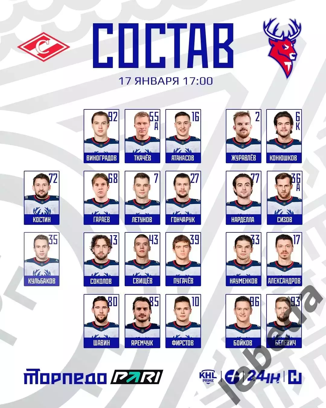 Спартак Москва - Торпедо Нижний Новгород - 2025-2026 г. (17.01.26.) 1