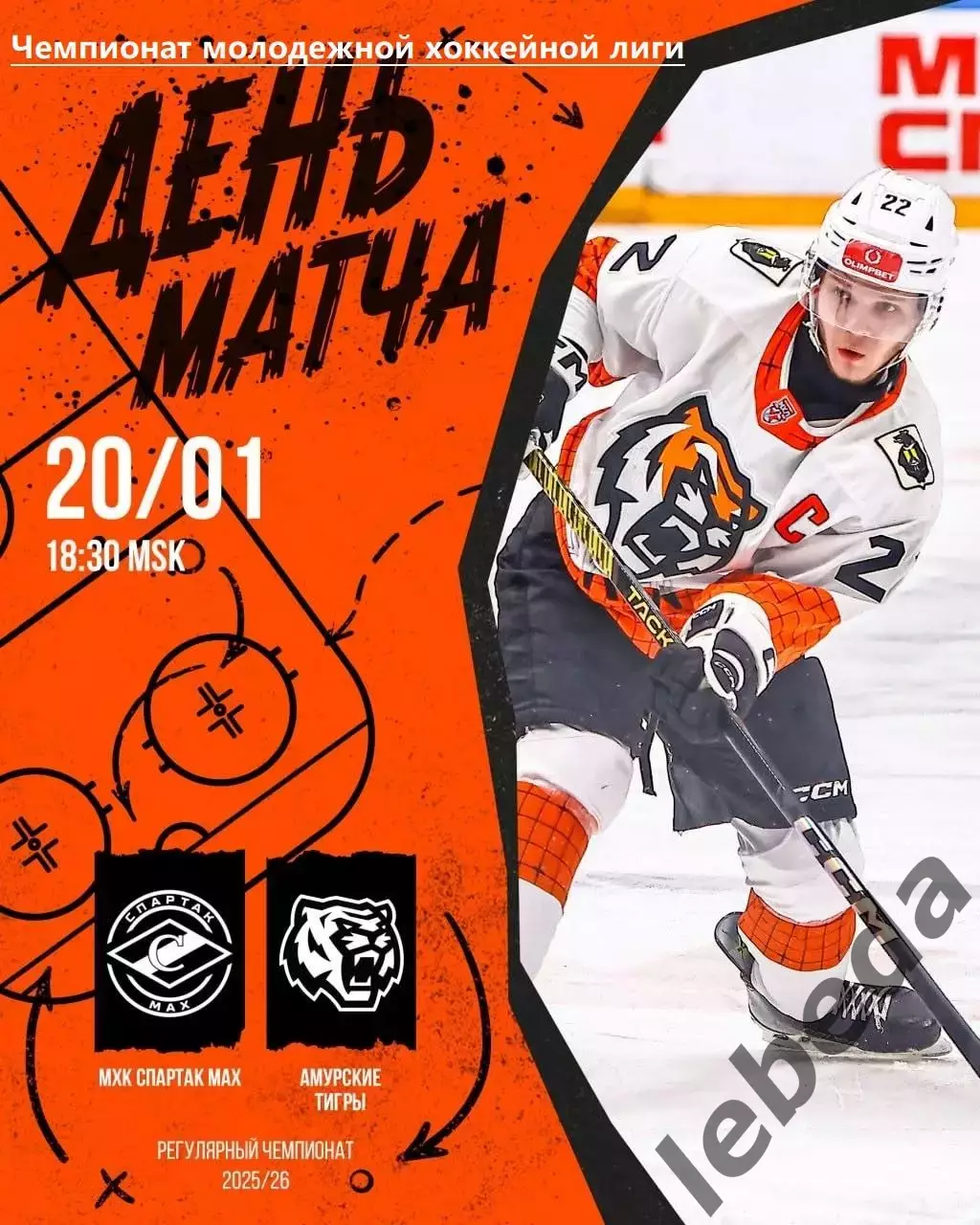 МХК Спартак МАХ - Амурские Тигры Хабаровск - 2025 / 2026 год.(20.01.26.)