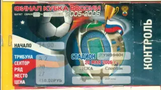 ЦСКА - Спартак Москва - 2006 г. (20.03.06.) финал
