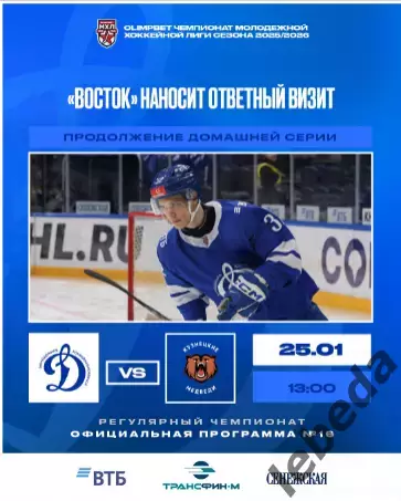 МХК Динамо Москва - Кузнецкие Медведи - 2025-2026 г. (25.01.26.) официальная