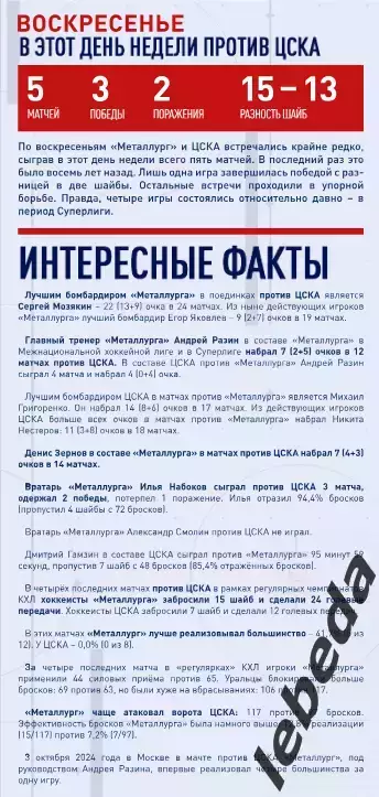 Металлург Магнитогорск - ЦСКА - 2025-2026 год. (21.09.25.) официальная. 2