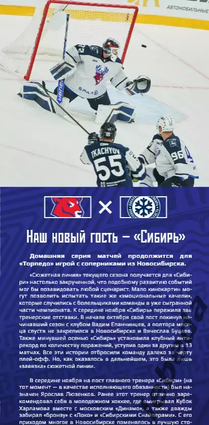 Торпедо Нижний Новгород - Сибирь - 2025 / 2026 (26.01.26.) официальная. 3