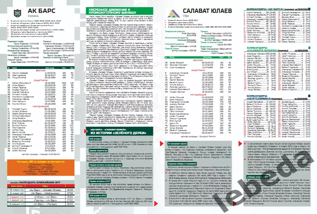 Ак Барс Казань - Салават Юлаев Уфа / Нефтехимик / - 2025 / 2026. (28.01.26.) 2