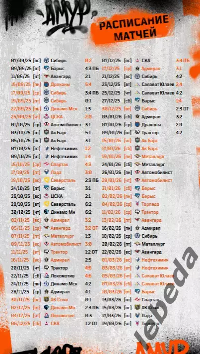 Амур Хабаровск - Автомобилист / Барыс / Торпедо Н.Новгород - 2025 /2026. Официал 2