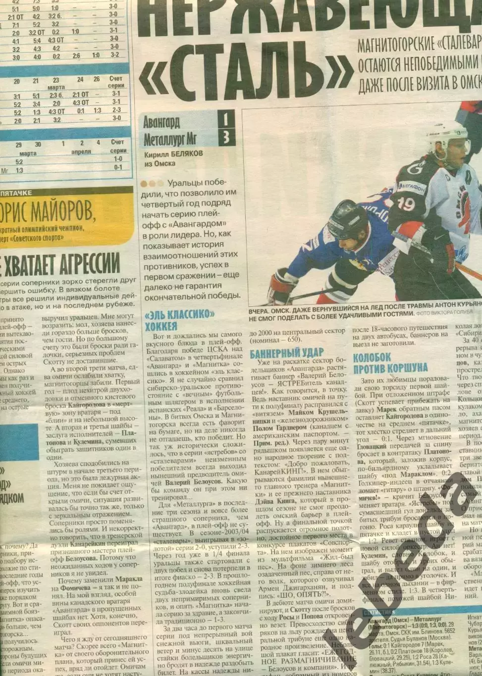 Авангард Омск - 2006 / 2007 год. подборка вырезок из газет.Смотри фото. 4