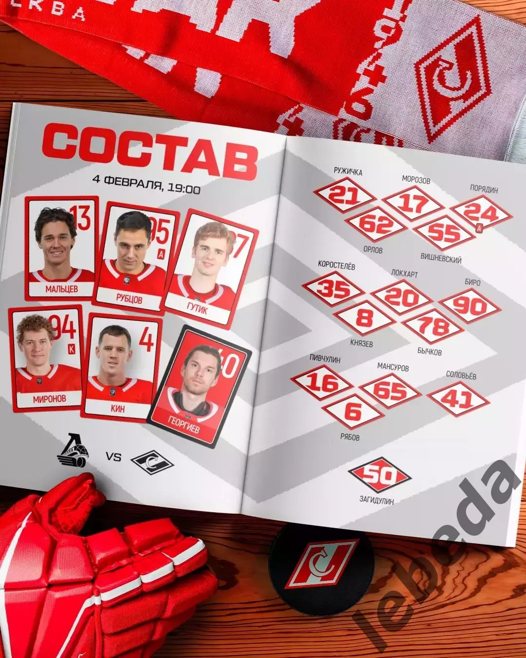 Локомотив Ярославль - Спартак Москва - 2025 / 2026 г. (04.02.2026.) 1