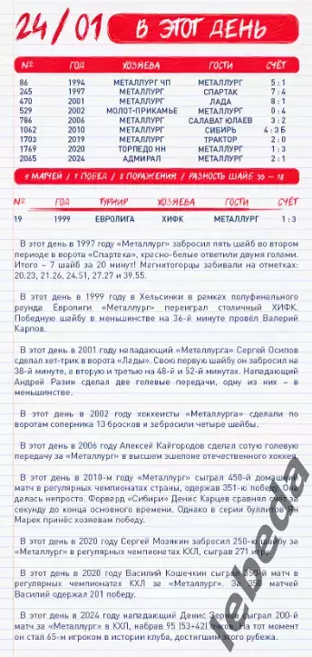 Металлург Магнитогорск - Амур Хабаровск - 2025-2026 г. (24.01.26) официальная 1