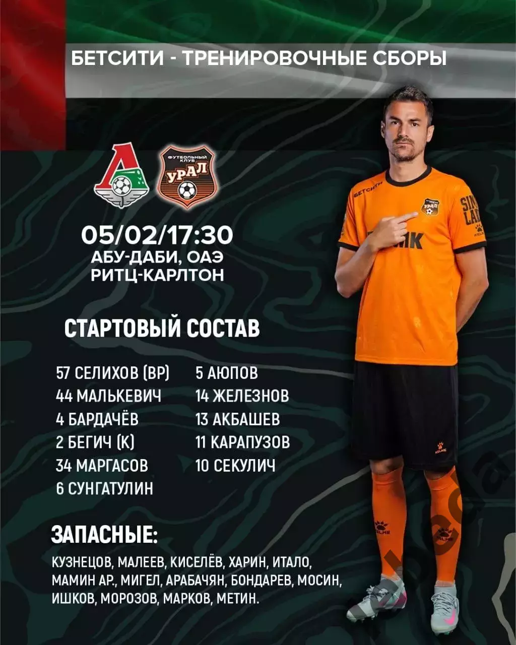 Локомотив Москва - Урал Екатеринбург - 2026 год. ( 5.02.26.) Товарищеская игра. 2