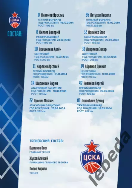 БК Динамо Уфа - БК Тамбов / ЦСКА-2 - 2025 / 2026. Официальная. 5