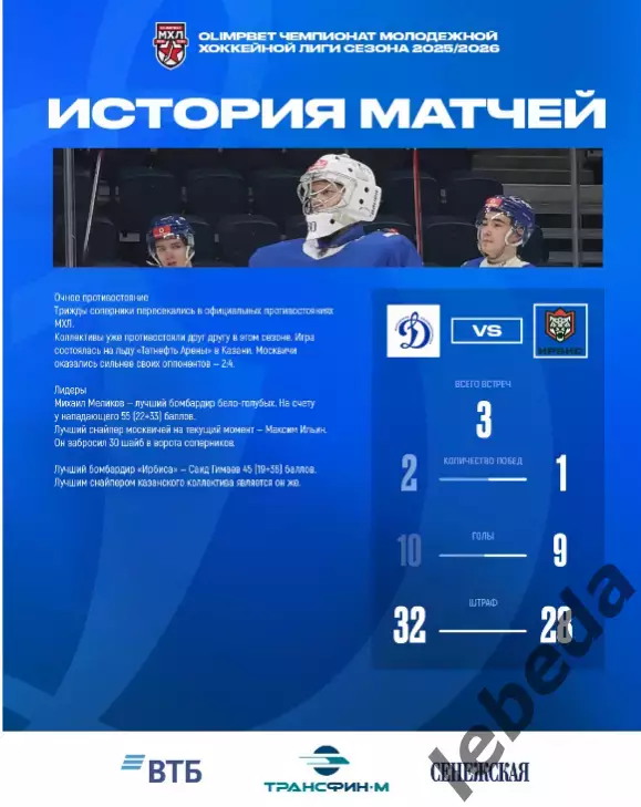 МХК Динамо Москва - Ирбис Казань - 2025-2026 г. (8.02.26.) официальная 4