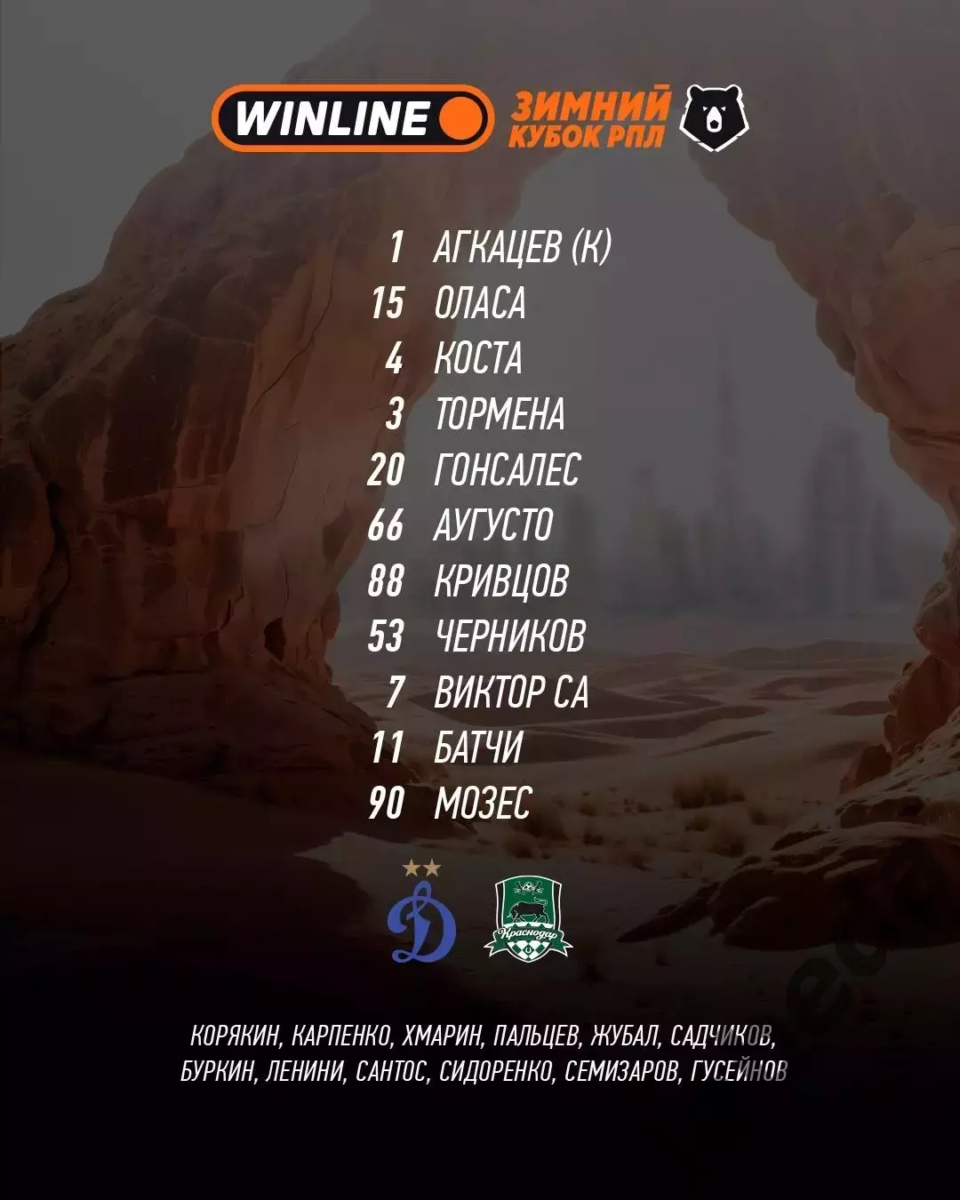 Динамо Москва - ФК Краснодар - 2026 г. ( 10.02.26.) Зимний кубок РПЛ 1