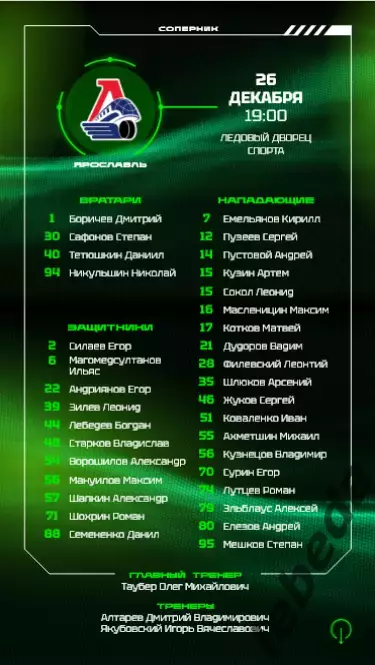 Мамонты Югры - Реактор Нижн / Ярославль / Альметьевск - 2025 / 2026 официальная. 4