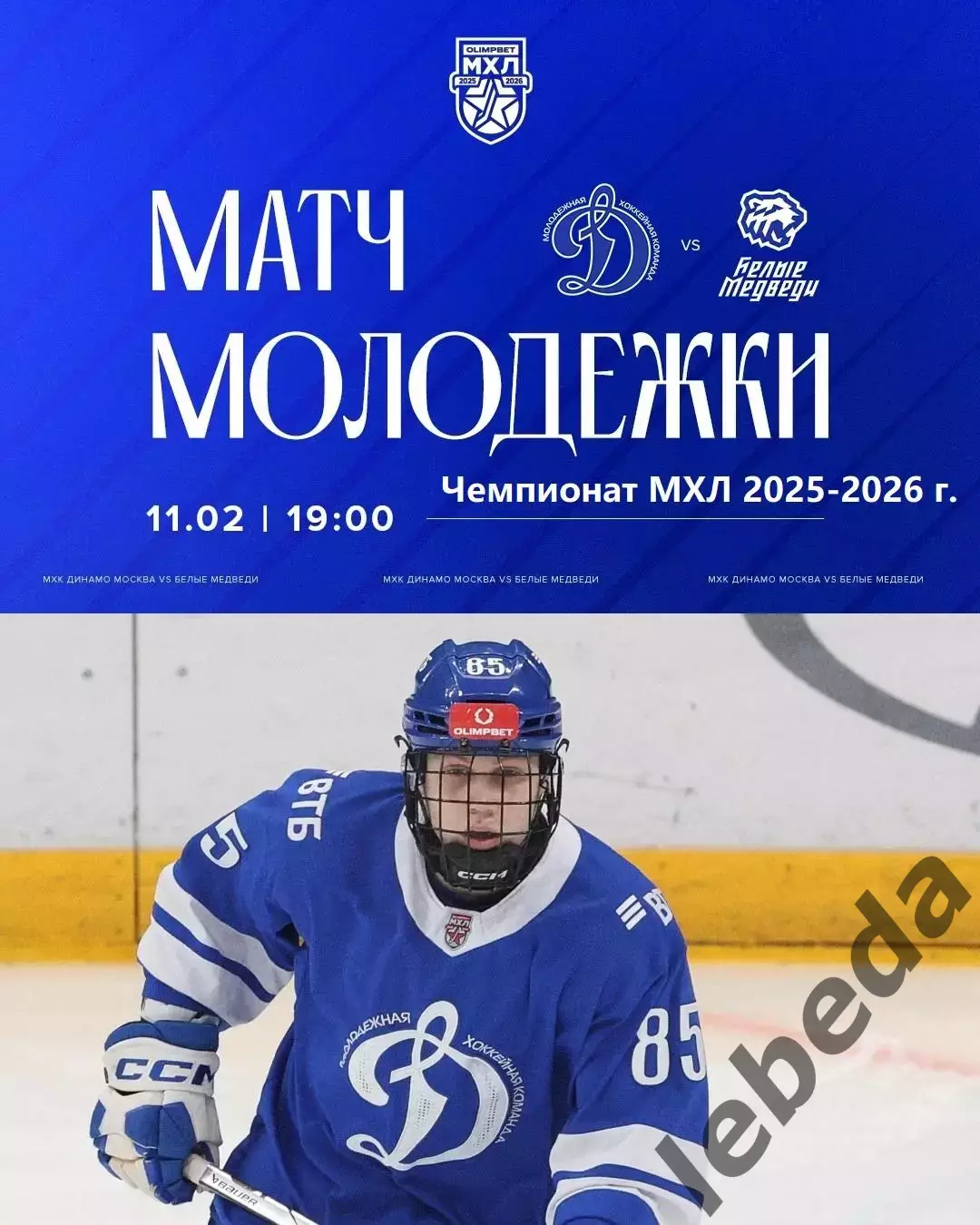 МХК Динамо Москва - Белые Медведи- 2025 / 2026 год. (11.02.26.)