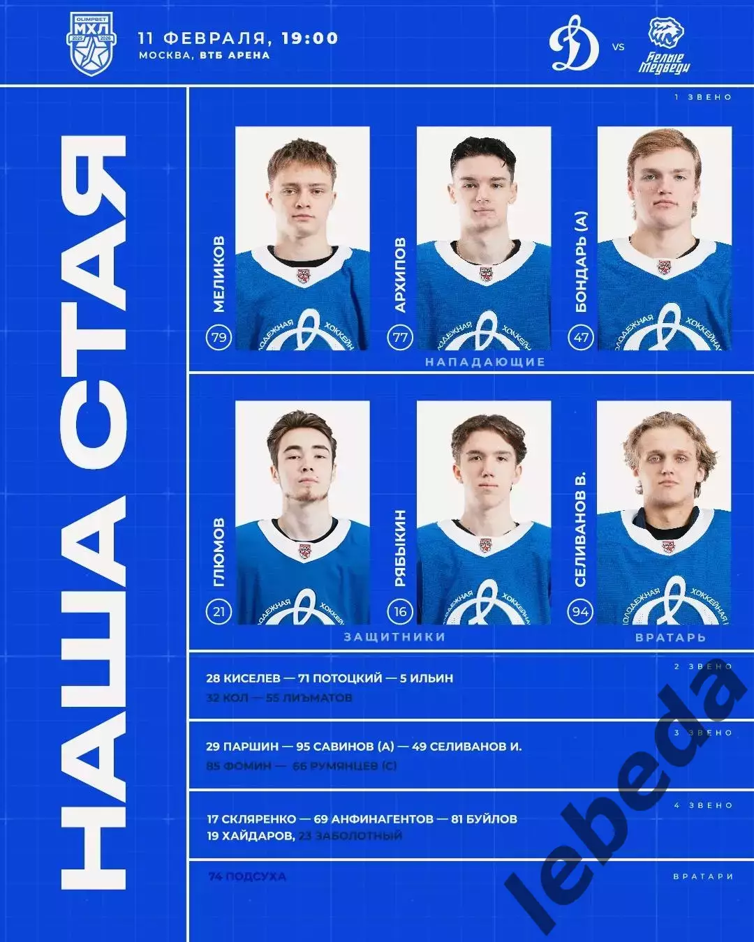 МХК Динамо Москва - Белые Медведи- 2025 / 2026 год. (11.02.26.) 1