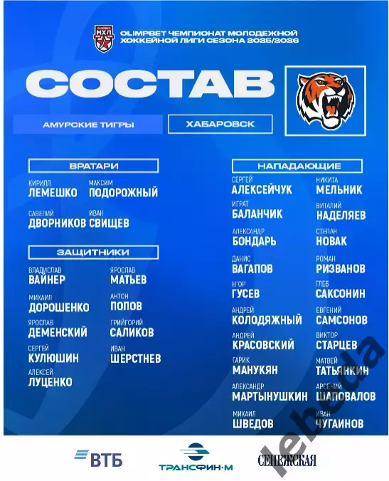 МХК Динамо Москва - Амурские Тигры Хабаровск - 2025-2026. (17.02.26) официальная 2