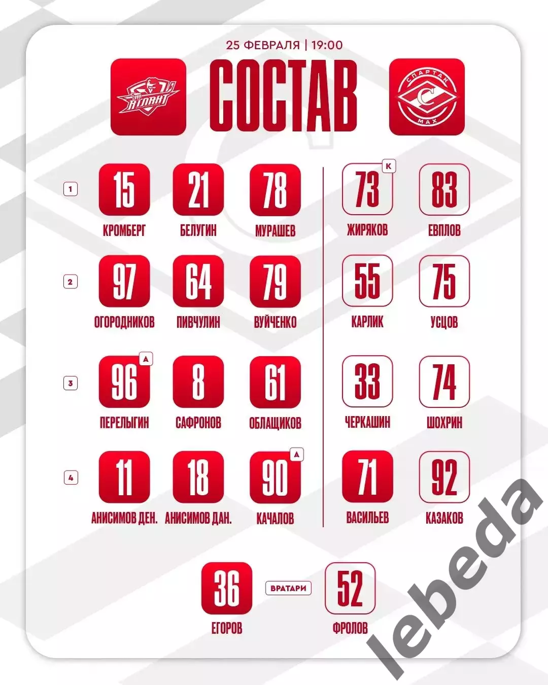 МХК Атлант - МХК Спартак МАХ - 2025 / 2026 год. (25.02.26.) 1