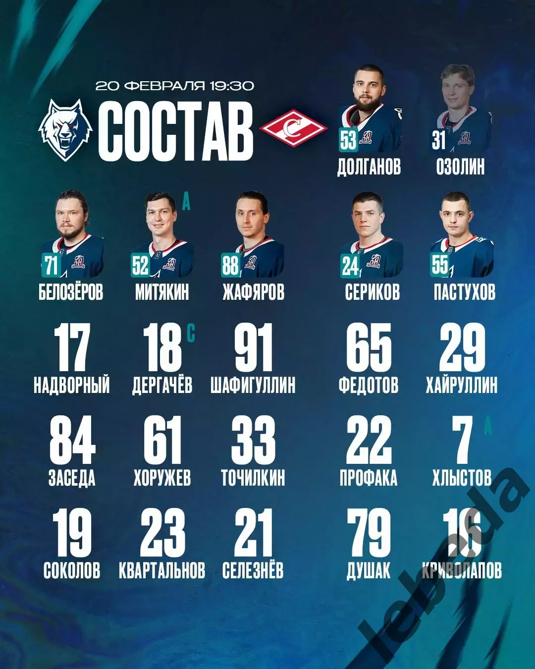 Нефтехимик Нижнекамск - Спартак Москва - 2025 / 2026 г. (20.02.26.) 2