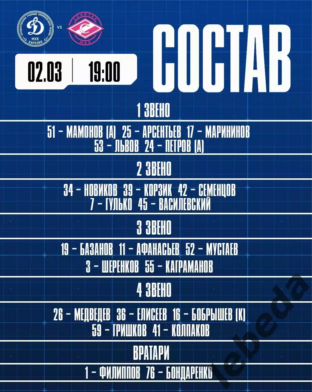 МХК Динамо Карелия - МХК Спартак МАХ - 2025 / 2026 год.(2.03.26.) 1