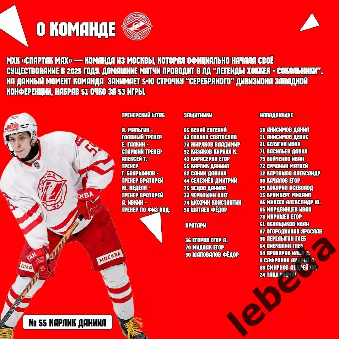 МХК Динамо-Карелия - МХК Спартак МАХ - 2025-2026 год. (2.03.26.) официальная. 5