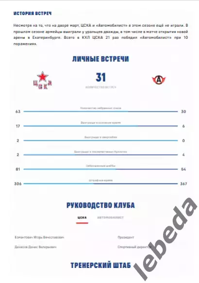 ЦСКА - Автомобилист Екатеринбург - 2025 / 2026. (2.03.26.) Официальная. 4