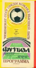 Шахтер Донецк - Арарат Ереван - 1982 г. (24.08.82.)