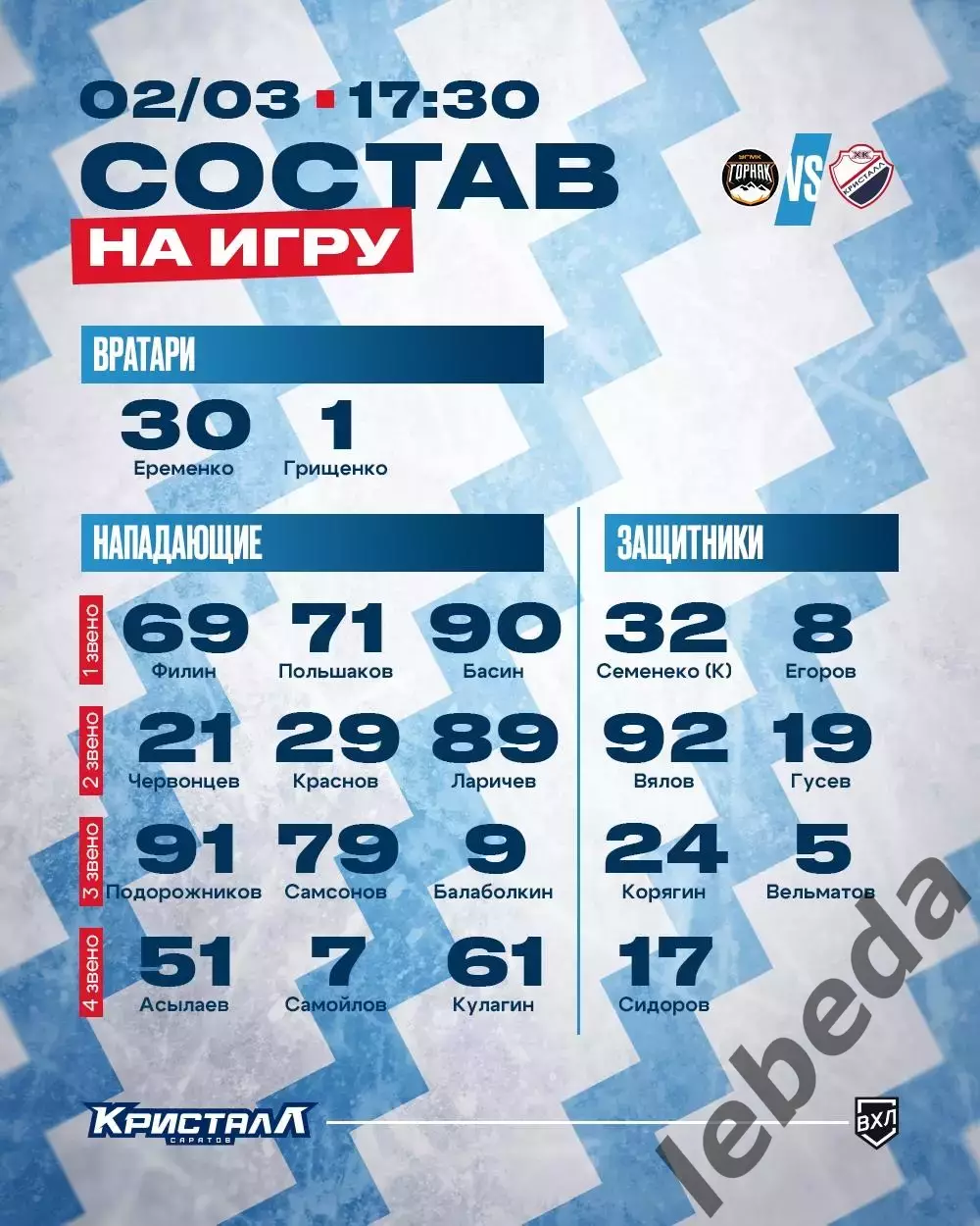 Горняк- Кристалл Саратов - 2025 / 2026 г. (2.03.26.) 1