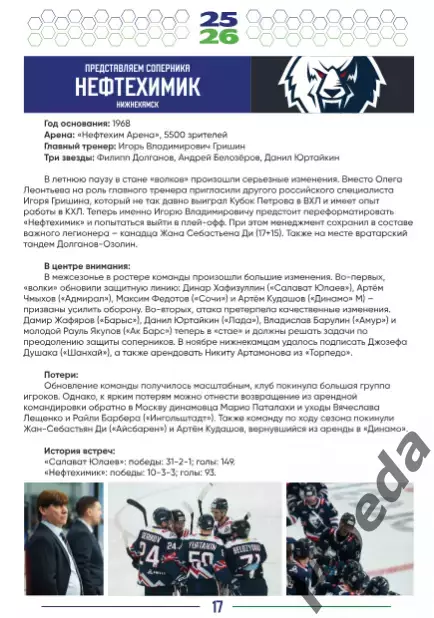 Салават Юлаев Уфа - Магнитогорск, Динамо Москва, Нефтехимик, Сочи- 2025 /2026. 5