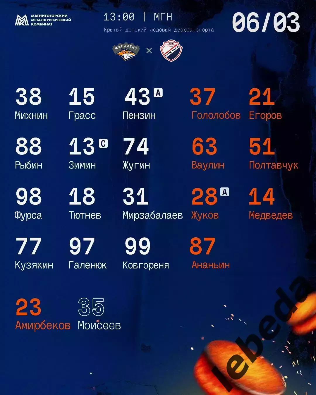 Магнитка МГ - Кристалл Саратов - 2025 / 2026 г. (6.03.26.) 1