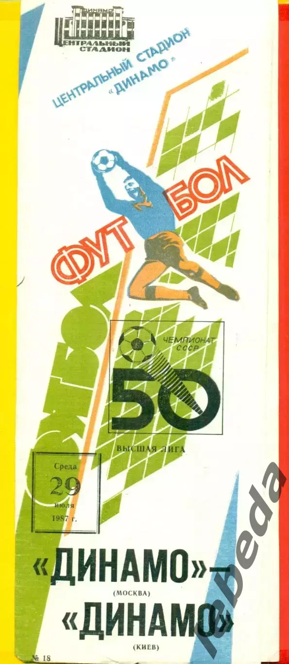 Динамо Москва - Динамо Киев - 1987 г. (29.07.87)