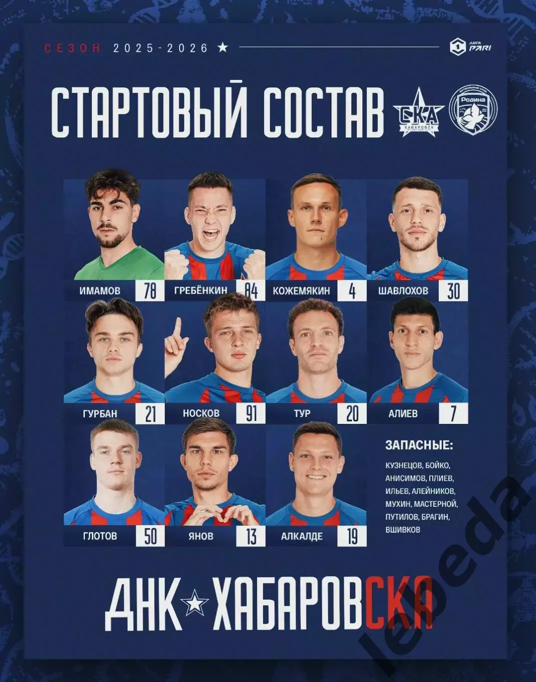 СКА Хабаровск - Родина Москва - 2025 / 2026 год. (14.03.26.) 2