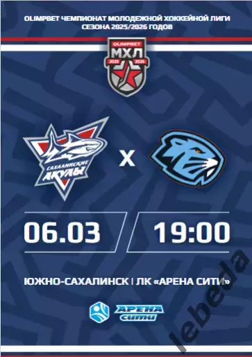 Сахалинские Акулы - д-Шинник Бобруйск - 2025 / 2026 год. (06.03.26.)