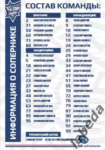 Сахалинские Акулы - д-Шинник Бобруйск - 2025 / 2026 год. (06.03.26.) 4